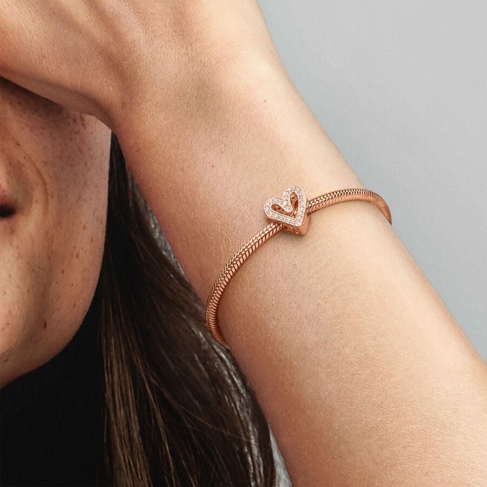 🐘🐘 14K Rose Gold Plated Sterling Silver Freehand Heart Charm - Picture 2 of 12